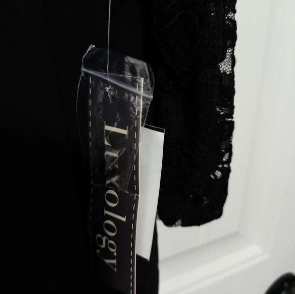 New Black Lace Midi Dress / Size 3X - Picture 4 of 6